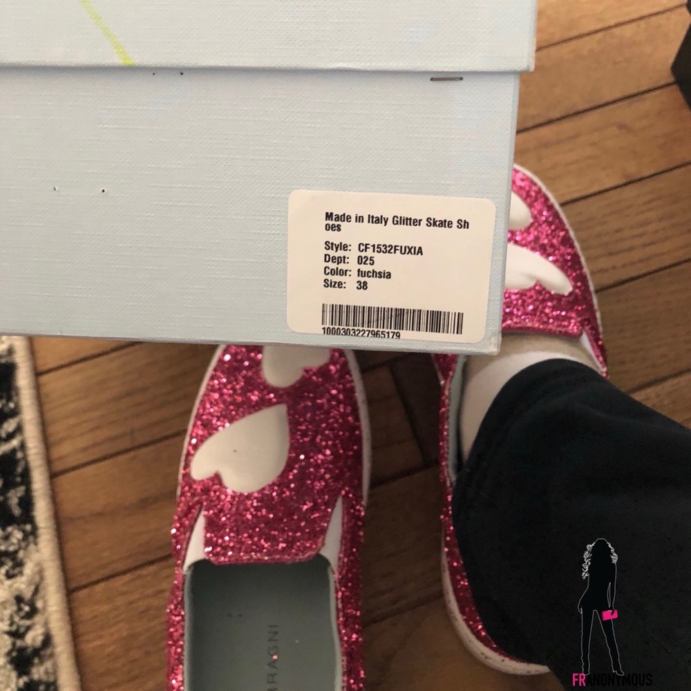 Chiara Ferragni Pink Glitter Skate Sneakers 38 - Picture 6 of 6